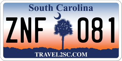 SC license plate ZNF081
