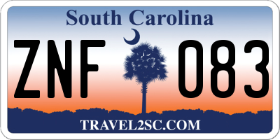 SC license plate ZNF083