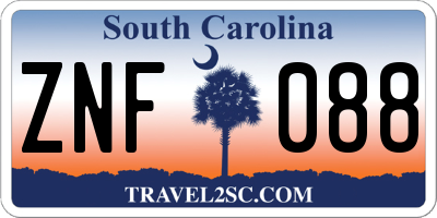 SC license plate ZNF088