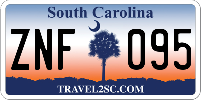 SC license plate ZNF095