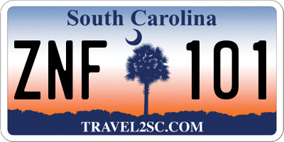 SC license plate ZNF101