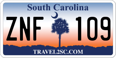 SC license plate ZNF109