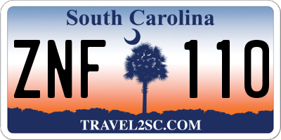 SC license plate ZNF110