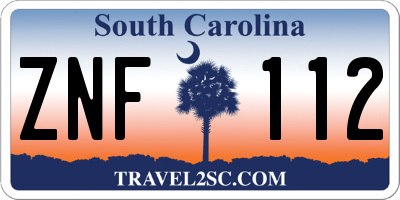SC license plate ZNF112