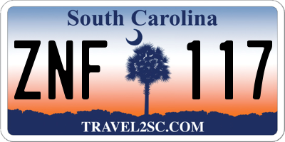 SC license plate ZNF117