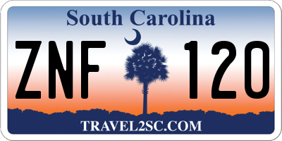 SC license plate ZNF120