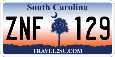 SC license plate ZNF129