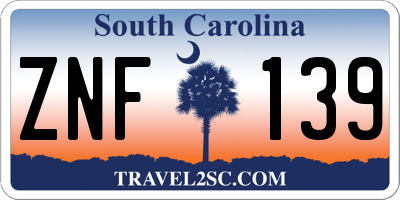 SC license plate ZNF139
