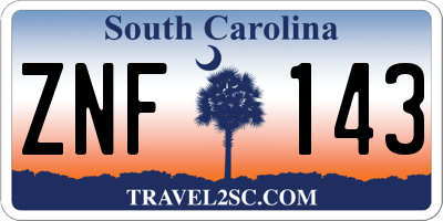 SC license plate ZNF143