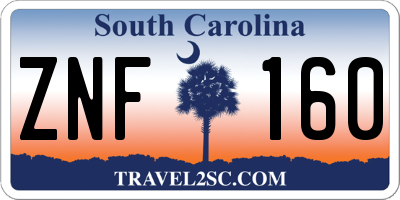 SC license plate ZNF160