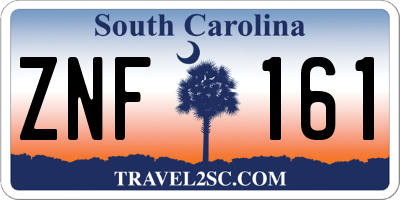 SC license plate ZNF161