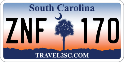 SC license plate ZNF170