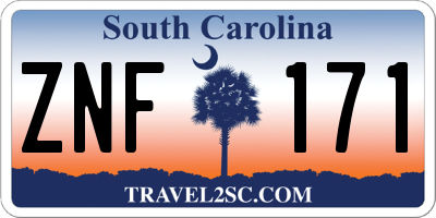 SC license plate ZNF171