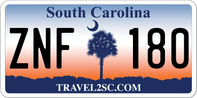 SC license plate ZNF180