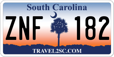SC license plate ZNF182