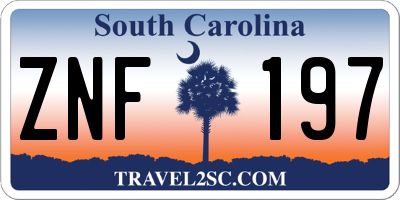 SC license plate ZNF197
