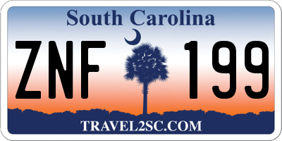 SC license plate ZNF199
