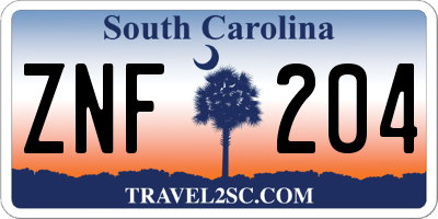 SC license plate ZNF204