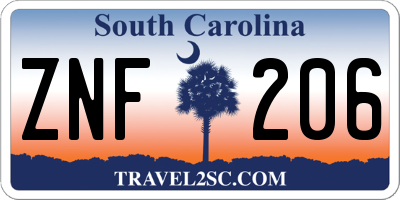 SC license plate ZNF206