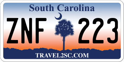SC license plate ZNF223