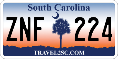 SC license plate ZNF224