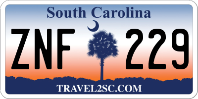 SC license plate ZNF229