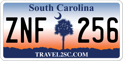 SC license plate ZNF256