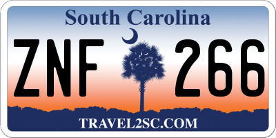 SC license plate ZNF266