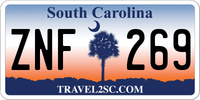 SC license plate ZNF269