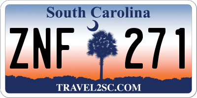 SC license plate ZNF271