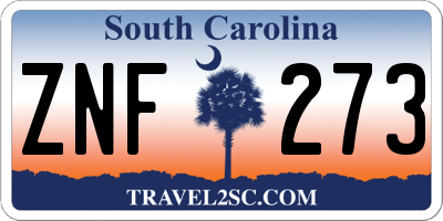 SC license plate ZNF273