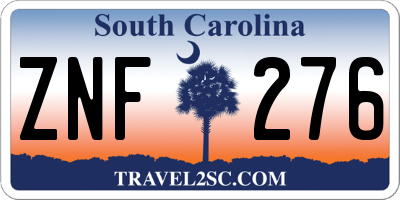 SC license plate ZNF276