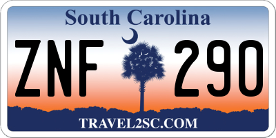 SC license plate ZNF290