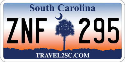 SC license plate ZNF295