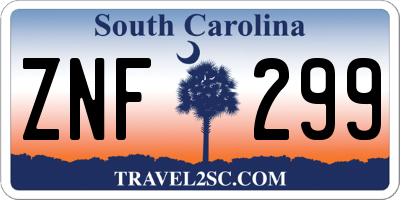 SC license plate ZNF299