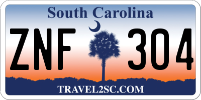 SC license plate ZNF304