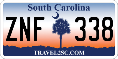 SC license plate ZNF338