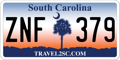 SC license plate ZNF379