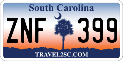 SC license plate ZNF399