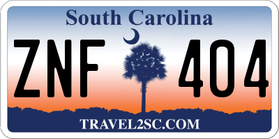SC license plate ZNF404