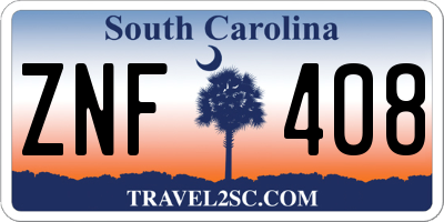 SC license plate ZNF408