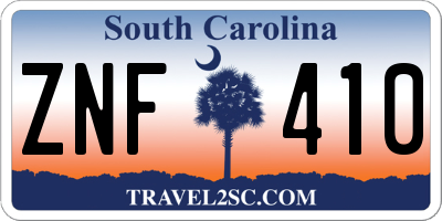 SC license plate ZNF410