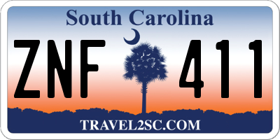 SC license plate ZNF411