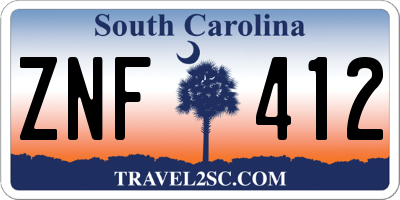 SC license plate ZNF412