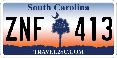 SC license plate ZNF413