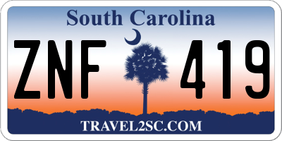 SC license plate ZNF419