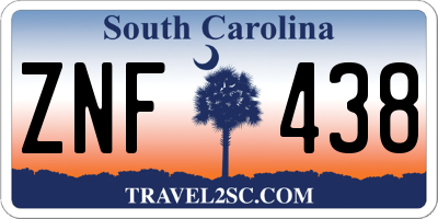 SC license plate ZNF438