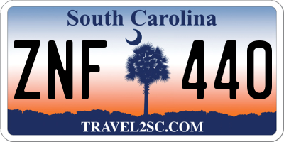 SC license plate ZNF440