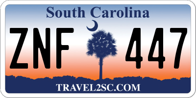 SC license plate ZNF447