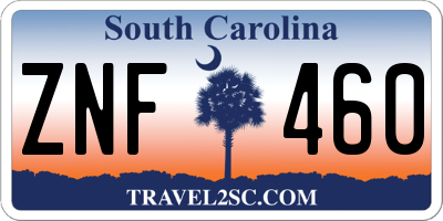SC license plate ZNF460